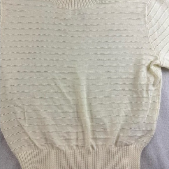 Madewell Cream Textured Crew Neck Top - Picture 6 of 9